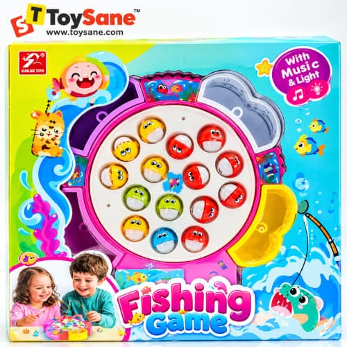 Electric Rotating Fish Catching Game with Music & Lights - view 1