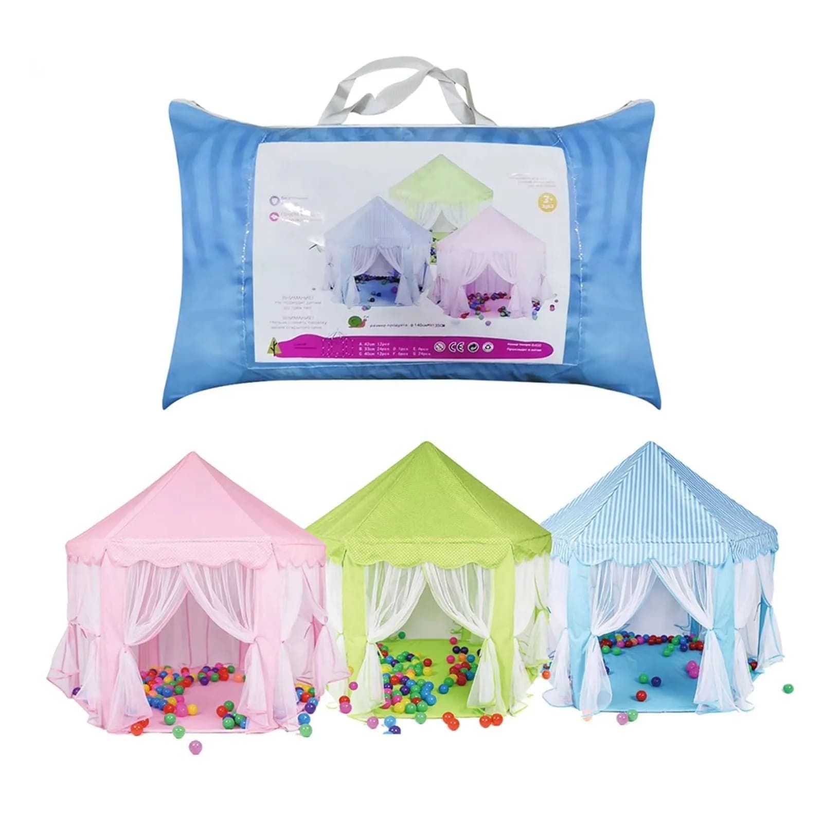 Princess Castle Play Tent House — view 1
